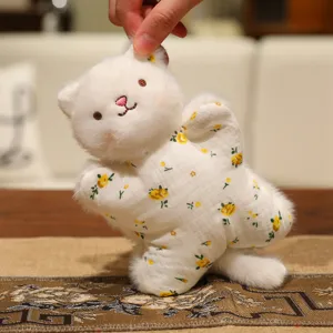 Süßes Plüschbär Beruhigungstuch Baby Schlafpuppe weiches Stofftier Spielzeug für Kinder