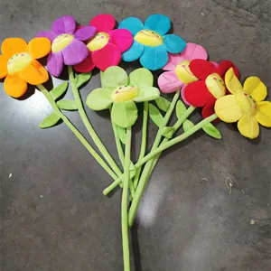 Grazioso giocattolo fiore peluche sorridente bouquet girasole morbido regalo bimbi