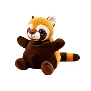 Schattige rode panda pluche speelgoed zachte knuffel pop mooi kindercadeau bureau ornament