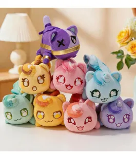 Simpatico gatto unicorno peluche morbido bambola di stoffa 15cm animale cartone animato regalo bimbi