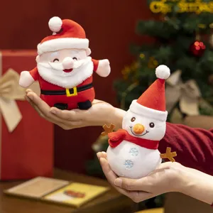 Weihnachten Plueschfigur Santa Schneemann gefuellte Puppe festliche Heimdekoration Geschenk