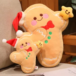 Simpatico omino di pan di zenzero peluche morbida bambola decorativa per regalo di natale