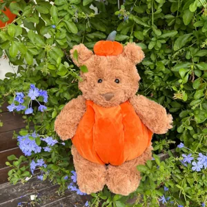 Peluche orsetto Halloween zucca morbida bambola di peluche regalo autunno festa carino