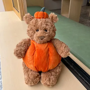 Orsacchiotto di Peluche Zucca di Halloween Animale Impagliato Carino Morbido Bambola Abbraccio Regalo Decorazione
