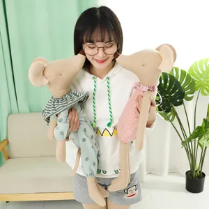 Cute polka dot dress plush mouse doll soft stuffed animal toy for children kids gift.