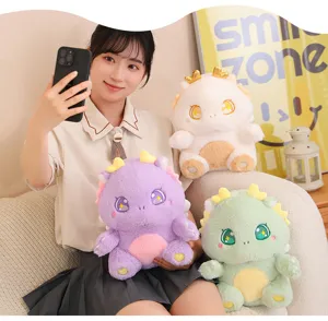 Cute dinosaur plush toy stuffed animal soft cartoon dragon doll lovely sleeping pillow gift
