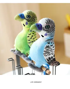Simulation parrot plush toy realistic stuffed bird doll cute children gift decoration