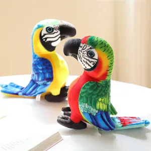 Simulation parrot plush toy cute stuffed bird doll children gift soft home decor item