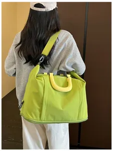 Large capacity lightweight travel crossbody duffel bag with comfortable handles for daily use.