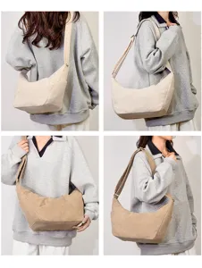 Casual schoudertas van ribfluweel voor dames, stijlvolle crossbodytas met brede riem.