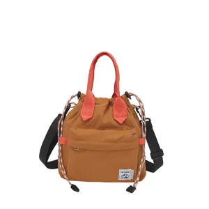 Grand sac seau à cordon style coréen sac à main décontracté pour femme bandoulière minimaliste