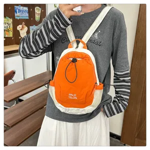 Stylish color-blocking outdoor backpack lightweight casual travel camping daypack for women