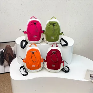 Contrast color outdoor backpack lightweight hiking camping sports travel storage bag