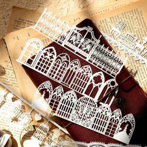 Strisce di carta pizzo cavo gotico per scrapbooking diario decorazione fai da te creativa