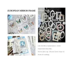 Adesivi per collage di mini cornici vintage europee per dettagli di decorazione di diario fai-da-te.