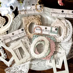 Cornici decorative vintage adesivi per scrapbooking materiale per collage fai-da-te e artigianato