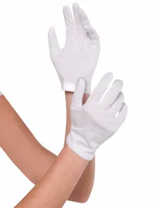 Weiße Baumwollhandschuhe für formelle Anlässe, Etikette, Schmuckprüfung und Schutz.