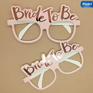 Bride To Be Paper Glasses Bachelorette Party Photo Booth Props Pink Party Decorations