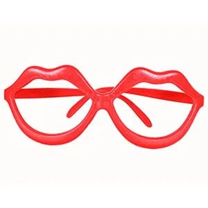 Red lips novelty party glasses costume accessory funny photo booth prop for celebrations.
