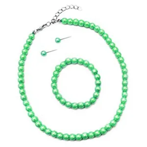 St Patricks Day Party Accessories Irish Green Shamrock Headband Glasses Earrings Sash Costume Set