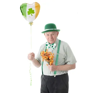 St. Patrick's Day suspenders bow tie set Irish festival party dress up accessories