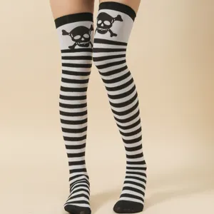 Halloween Costume Over The Knee Stockings Women Printed Long Socks Festival Party Dress Up Accessories