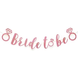 Bride To Be Banner Junggesellinnenabschied Party Dekoration Glitzer Buchstaben Hängende Girlande Hochzeit Partyzubehör