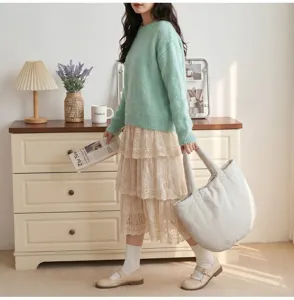 Borsa a spalla minimalista chic da donna, morbida borsa a nuvola per il commuting.