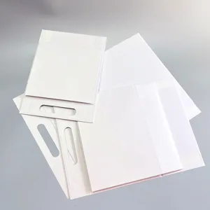 Boîte En Papier Pliable Blanche Emballage Dossier Porte Document Sac Cadeau Pratique