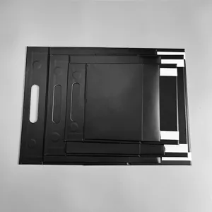 Schwarze faltbare Geschenkschachteln mit Griff flache Papierverpackungen für Lagerung