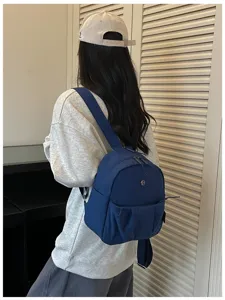 Minimalist women's backpack casual daily school travel daypack stylish commuter bag for summer