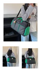 Large capacity travel duffel bag, lightweight waterproof gym bag for sports and short trips.