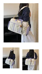 Large capacity travel duffel bag lightweight waterproof luggage handbag for sports gym and trips