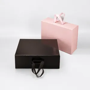 Étui Cadeau Pliable Réutilisable Avec Fermeture Magnétique Conteneur de Rangement en Papier de Luxe Pour Emballage Cadeau