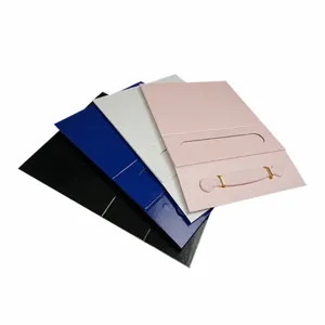 PU Leder Faltbare Geschenkschachtel mit Griff, magnetische Verpackung für Kosmetik Elektronik.