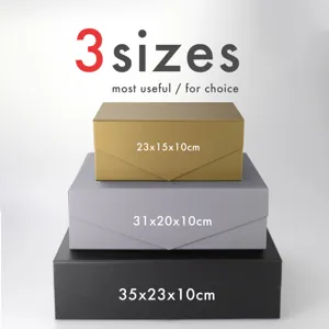 Faltbare Geschenkschachtel Set mit Deckel, vielseitige platzsparende Verpackungsboxen
