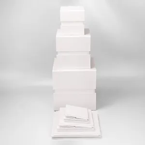 White square folding gift boxes rigid paper boxes wholesale luxury packaging set item