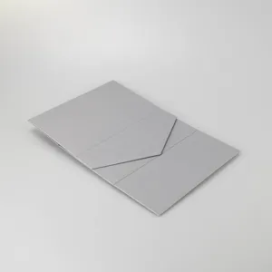 Graue faltbare Geschenkschachtel flache Anzeige, Premium Klappverpackungsbox fuer Geschenke.