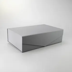 Graue Faltgeschenkbox magnetische Pappschachtel elegante Verpackung fur Geschenkaufbewahrung