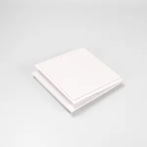 White folding gift box square rigid paper packaging box for retail and storage needs.