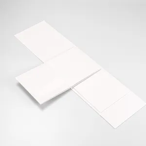 White one-piece folding gift box square rigid cardboard packaging box for special events.