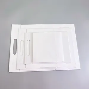 Boites de poignee en carton pliables blanches pour emballage, boites cadeaux sur mesure