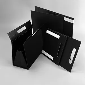Dreieckige Faltbare Geschenkbox Tragbare Kartonverpackung Einfarbige Aufbewahrungsbox Für Party Hochzeit Geschenkpräsentation