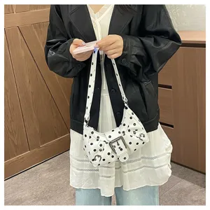 Bolso de hombro con lunares estilo coreano moda dulce casual bandolera para mujer elegante