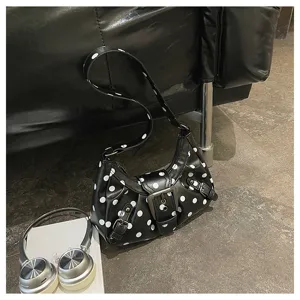Bolso de hombro estilo coreano de lunares moda diseño minimalista bolso cruzado de mujer