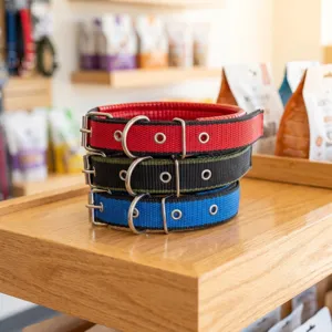 Pet Dog Collar Thickened Foam Padded Adjustable Comfortable Nylon Pet Neck Strap