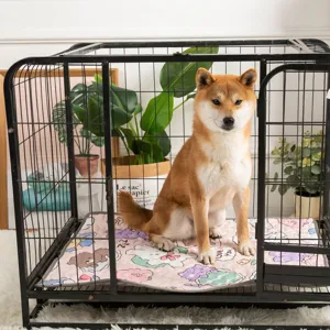 Cute pet sleeping dog mat comfortable puppy kennel cushion cartoon print universal all seasons