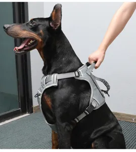 Tactical dog harness for medium large dogs adjustable no pull vest with control handle