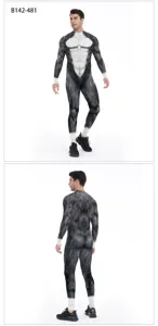 Halloween stampa digitale animale body manica lunga costume da scena per uomo spettacolo