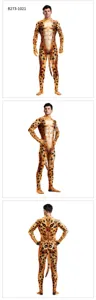 Tuta integrale stampa leopardo 3D costume animale cosplay spettacolo di scena outfit